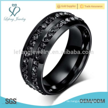 Premier Schmuck vintage schwarzen Diamanten Löffel Ring, billig schwarz Verlobung Ringe Schmuck